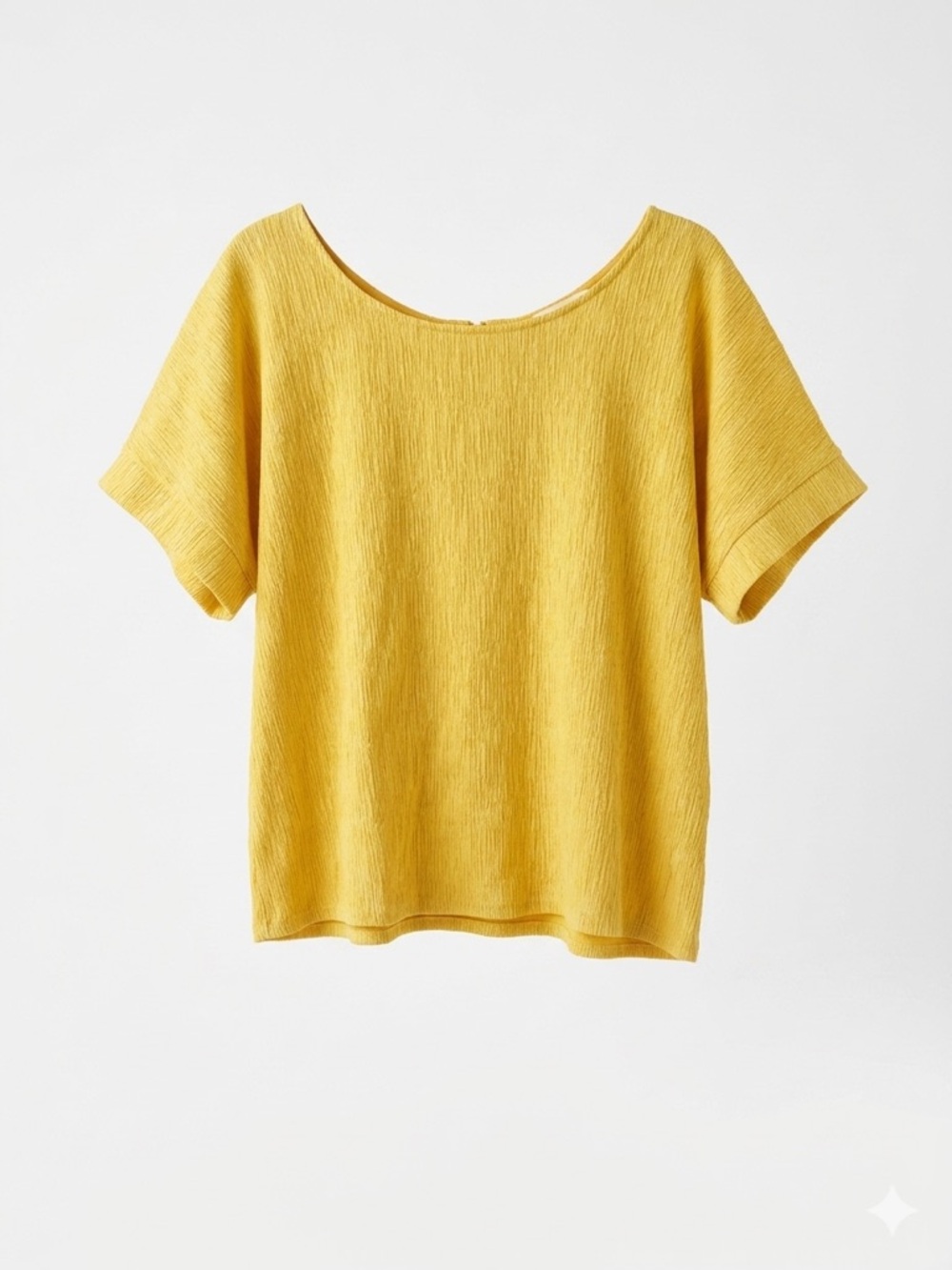 MELLODAY Vibrant Yellow Short Sleeve Top